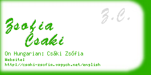 zsofia csaki business card
