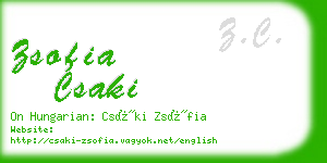 zsofia csaki business card